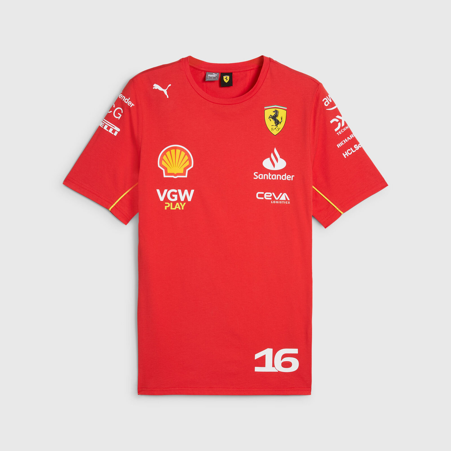 CAMISA SCUDERIA FERRARI TEAM SOCCER LECLERC